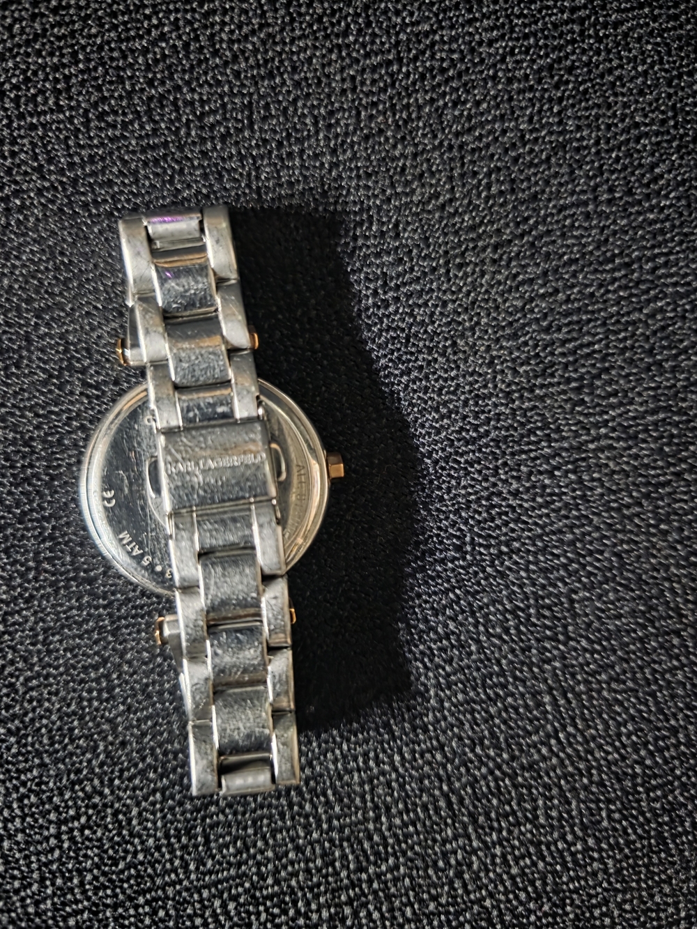 Karl Lagerfeld Silver and Rose Gold-Tone Women's Bracelet Watch - Picture 2 of 3